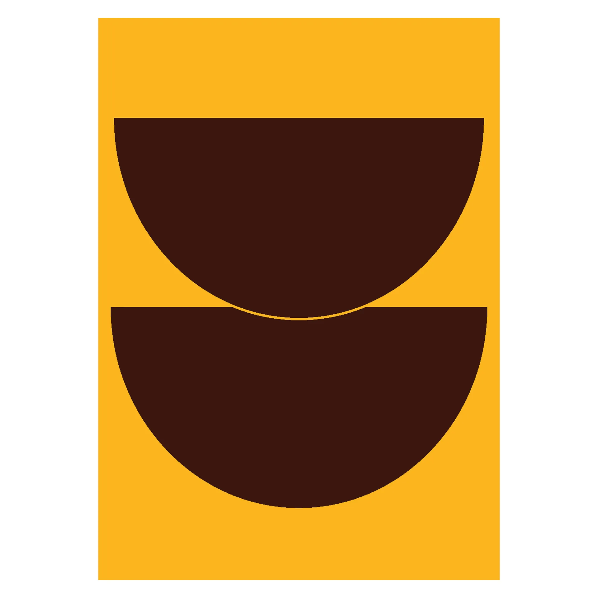 Half Circles II poster yellow, 50x70 cm Paper Collective