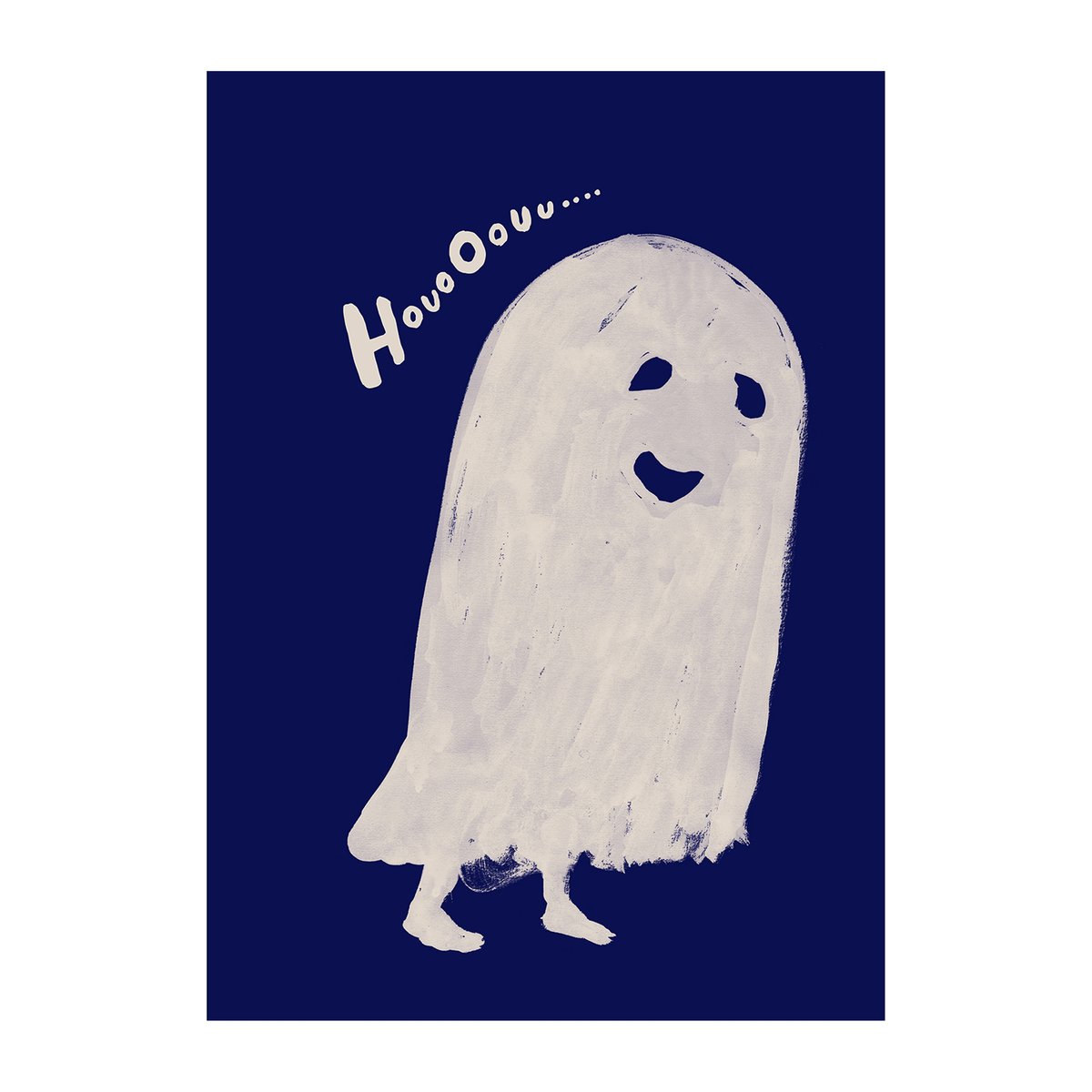 Paper Collective HouoOouu white poster 30x40 cm | Scandinavian Design | Posters | Blue