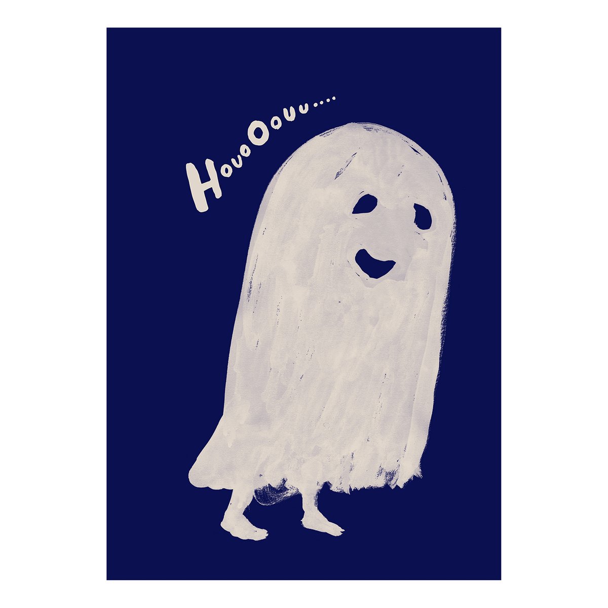 Paper Collective HouoOouu white poster 50x70 cm | Scandinavian Design | Posters | Blue
