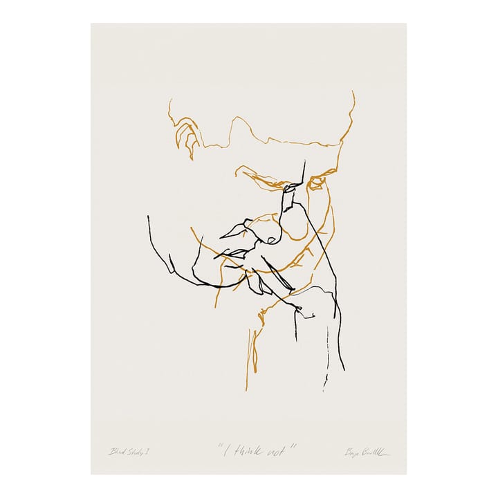 I Think Not 01 (yellow) poster, 50x70 cm Paper Collective