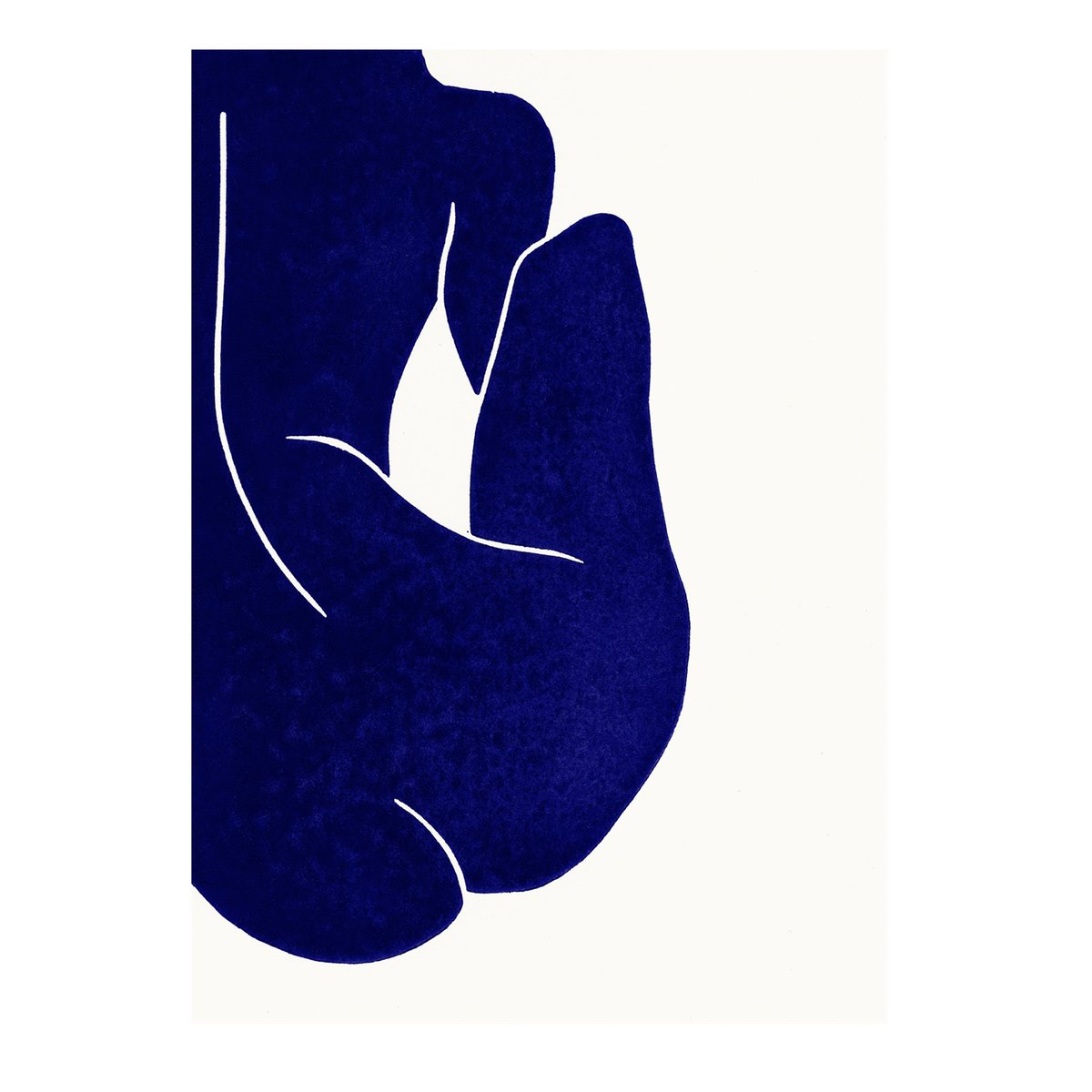 Paper Collective Linocut II poster 50x70 cm | Scandinavian Design | Posters | Blue