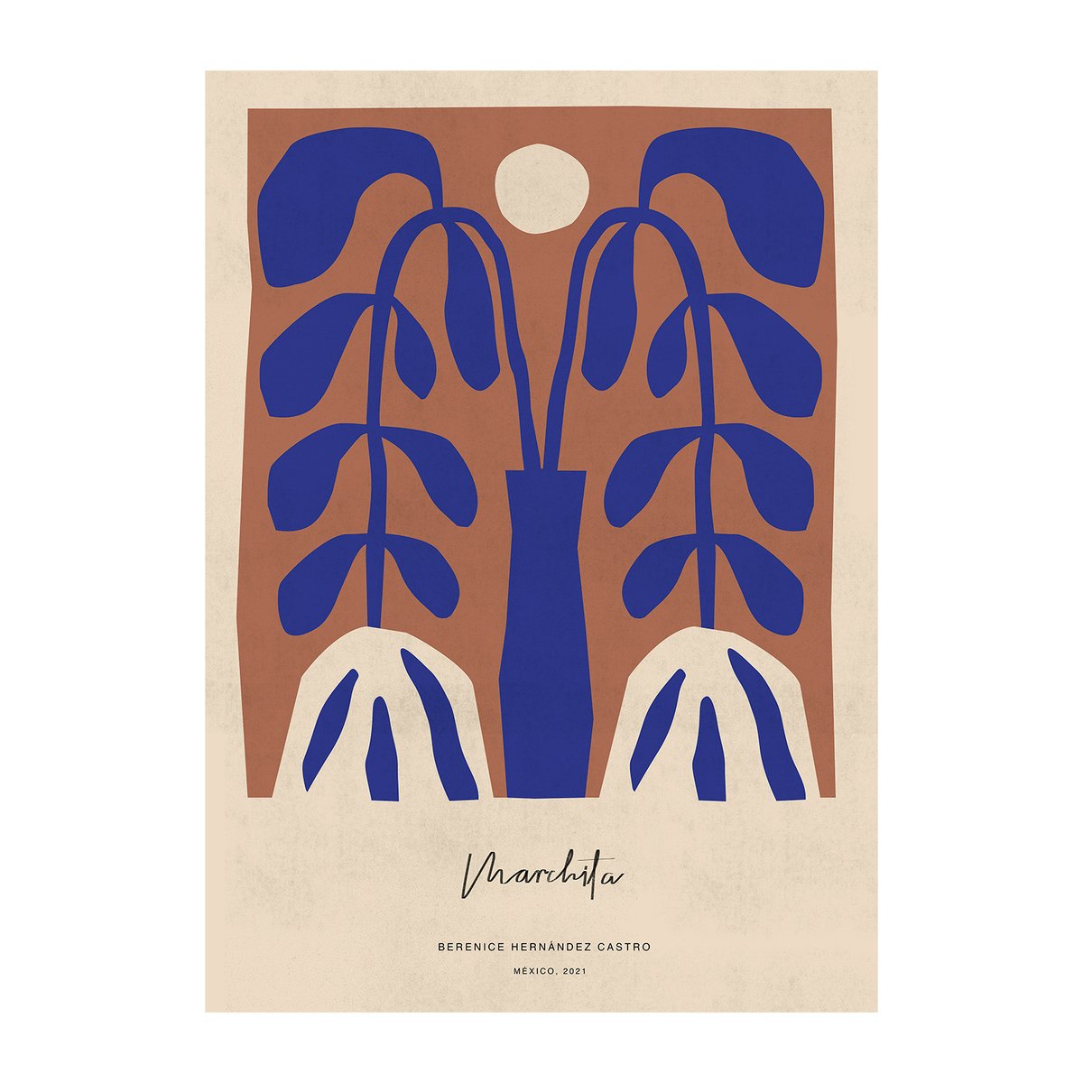 Paper Collective Marchita poster 50x70 cm | Scandinavian Design | Posters | Blue