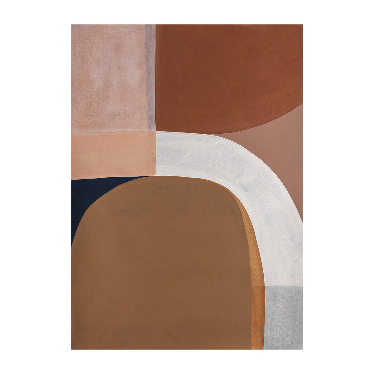 Paper Collective Painted Shapes 01 poster 30x40 cm | Scandinavian Design | Posters | Brown