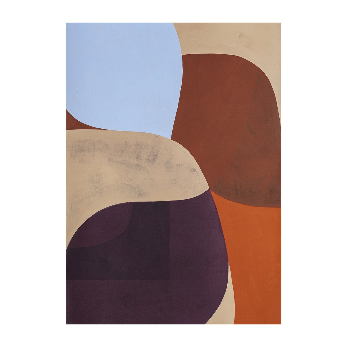Paper Collective Painted Shapes 02 poster 50x70 cm | Scandinavian Design | Wall stickers | Brown