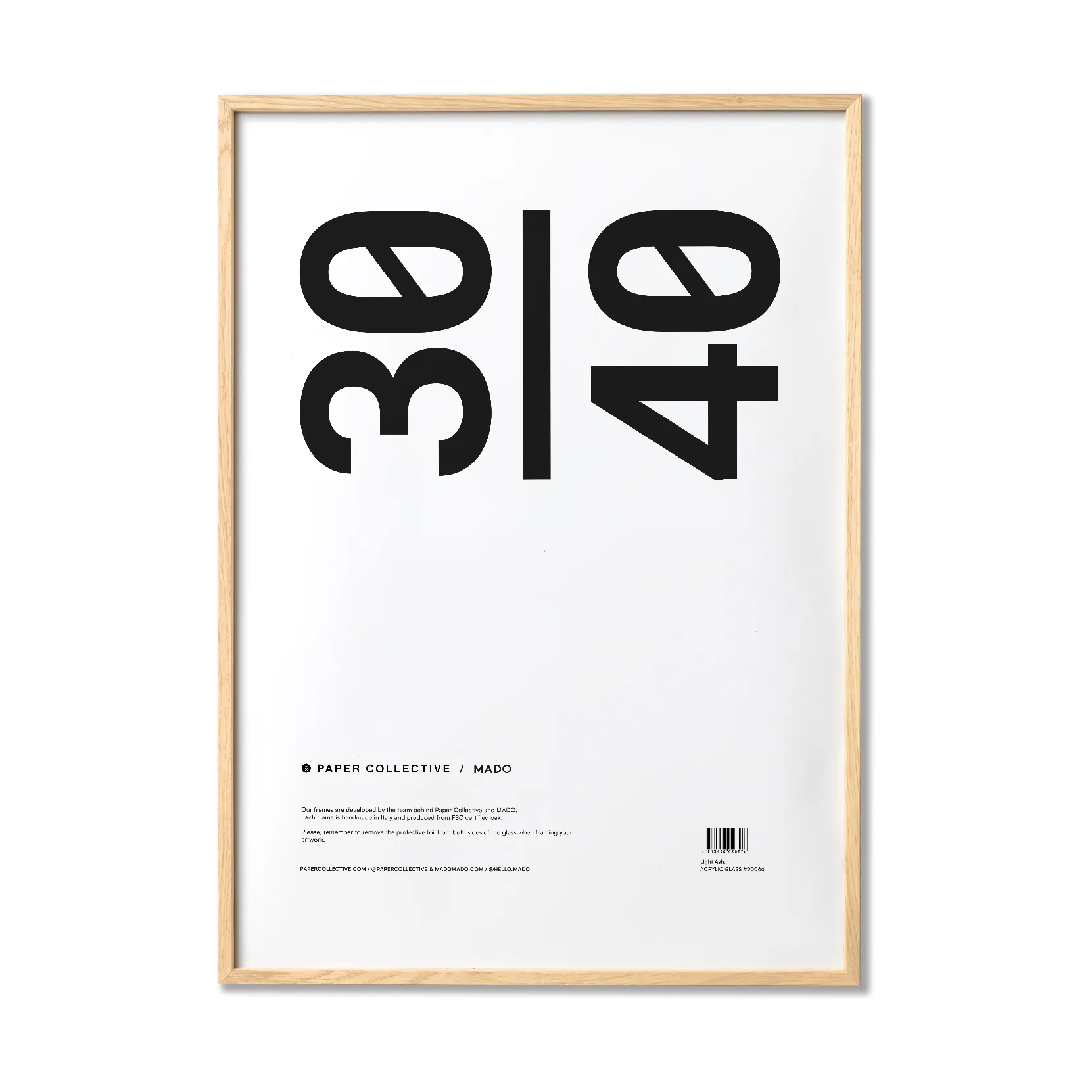 Paper Collective frame plexiglass-ash, 30x40 cm Paper Collective