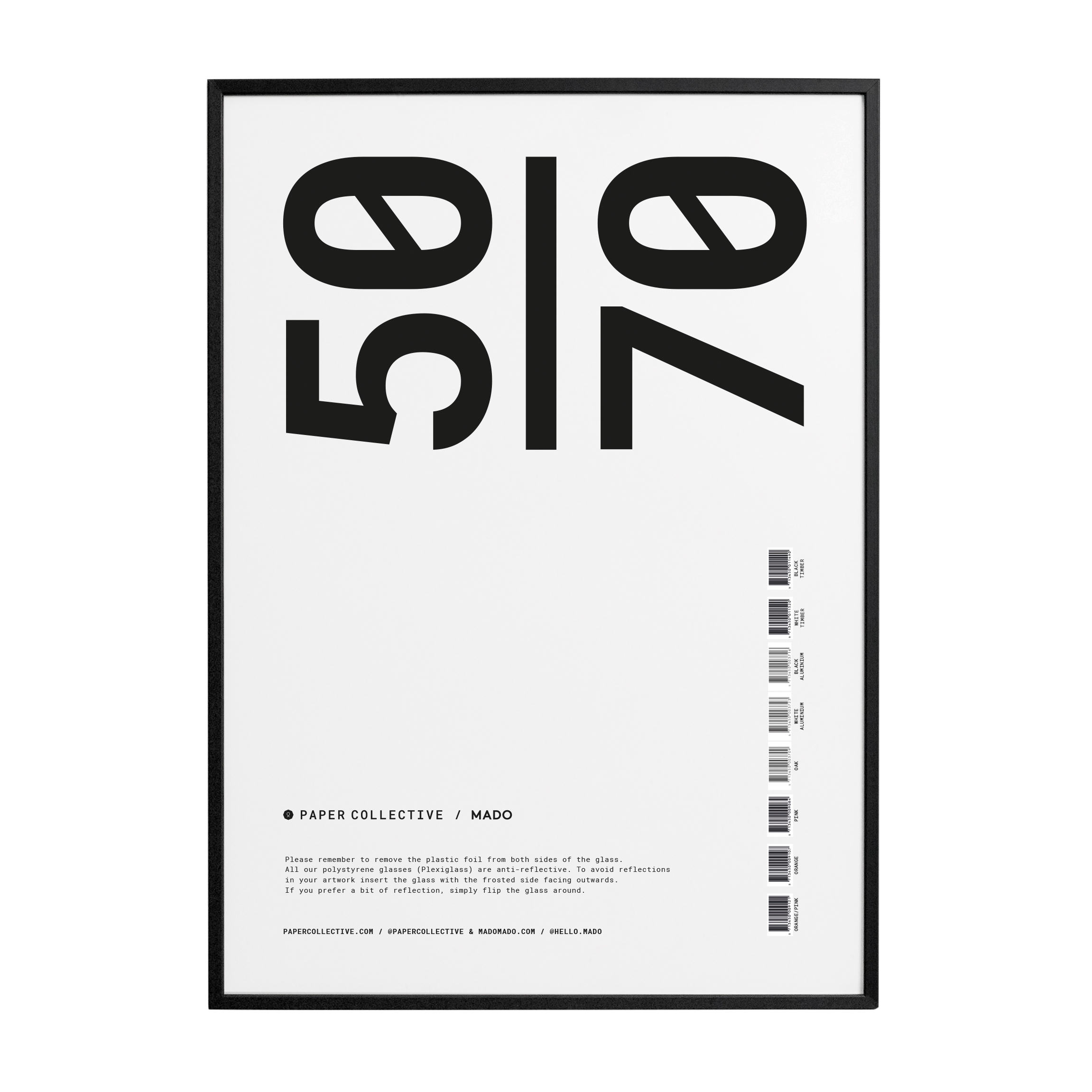 Paper Collective frame plexiglass-black from Paper