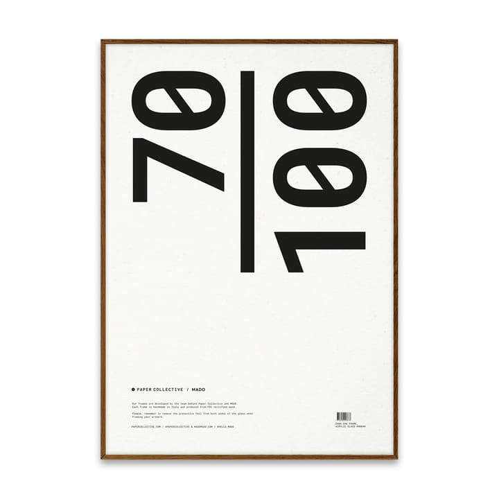 Paper Collective frame plexiglass-dark oak - 70x100 cm - Paper Collective