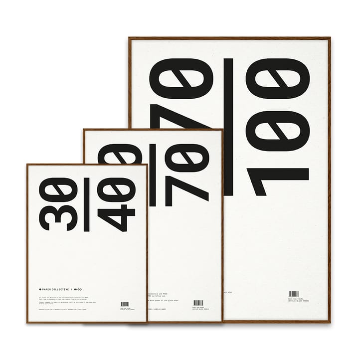 Paper Collective frame plexiglass-dark oak - 70x100 cm - Paper Collective