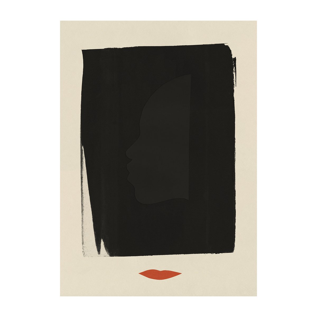 Paper Collective Red Lips poster 30x40 cm | Scandinavian Design | Posters | Black