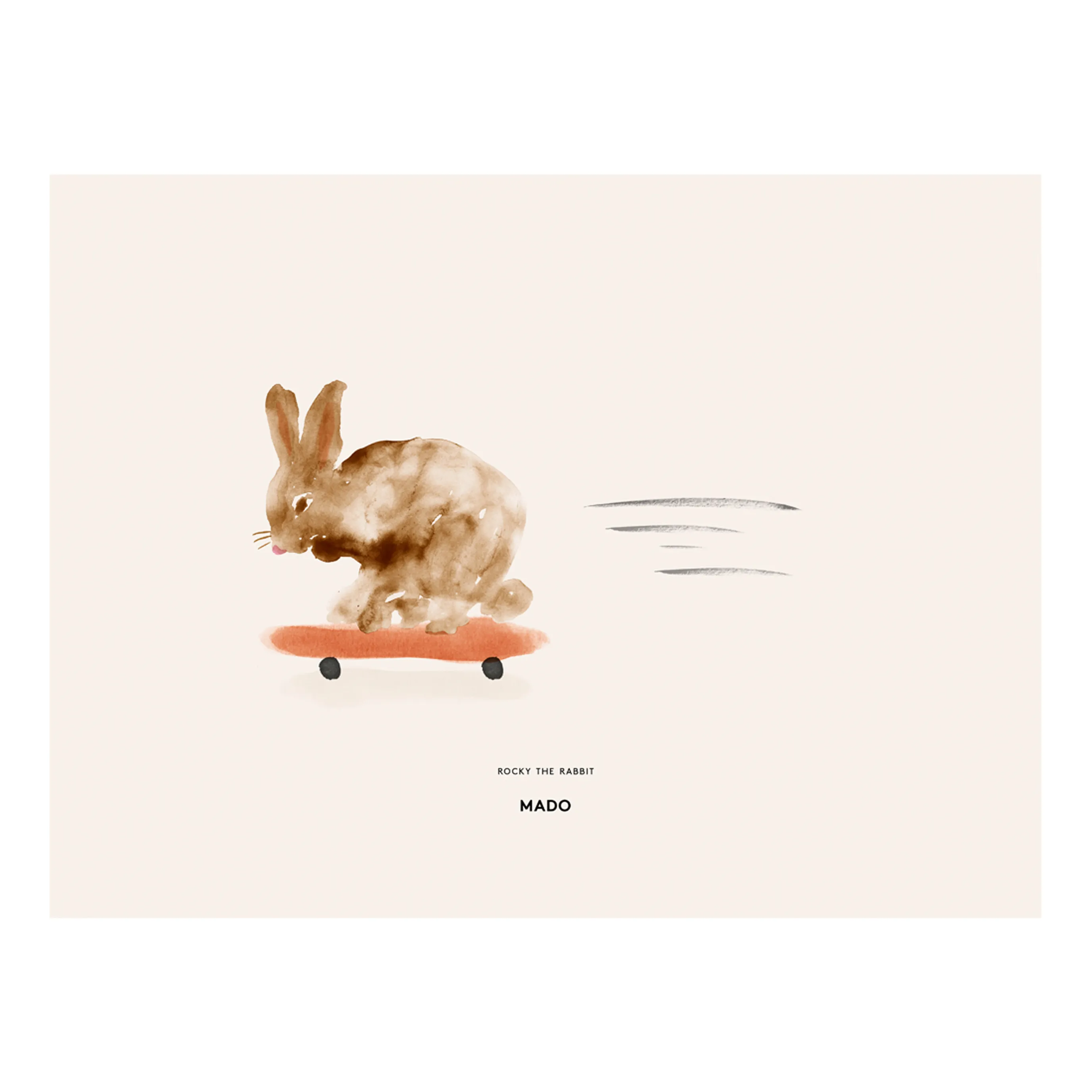 Rocky the Rabbit poster from Paper Collective - NordicNest.com