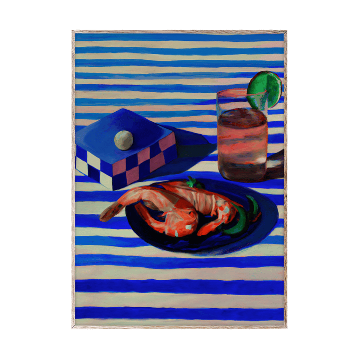 Shrimp & Stripes poster - 30x40 cm - Paper Collective