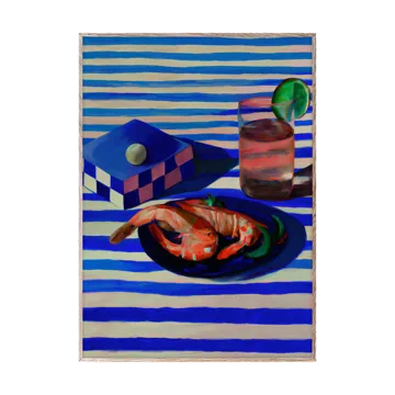 Shrimp & Stripes poster - 50x70 cm - Paper Collective
