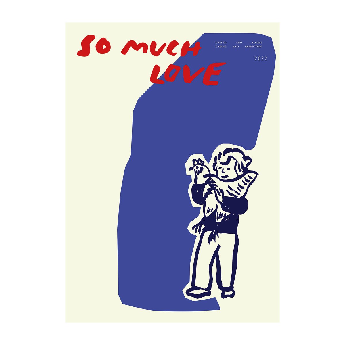 Paper Collective So Much Love Chicken poster 30x40 cm