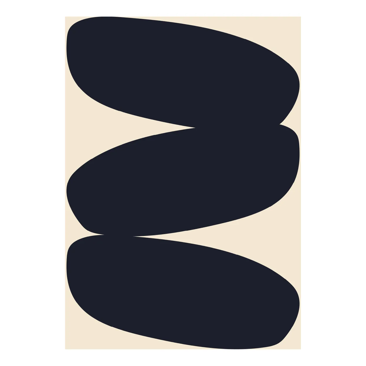 Paper Collective Solid Shapes 01 poster 50x70 cm | Scandinavian Design | Posters | Black