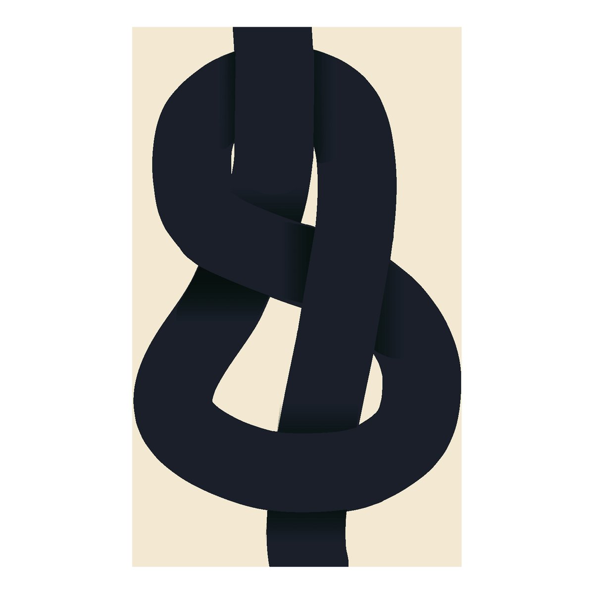 Paper Collective The Knot poster 50x70 cm | Scandinavian Design | Posters | Blue