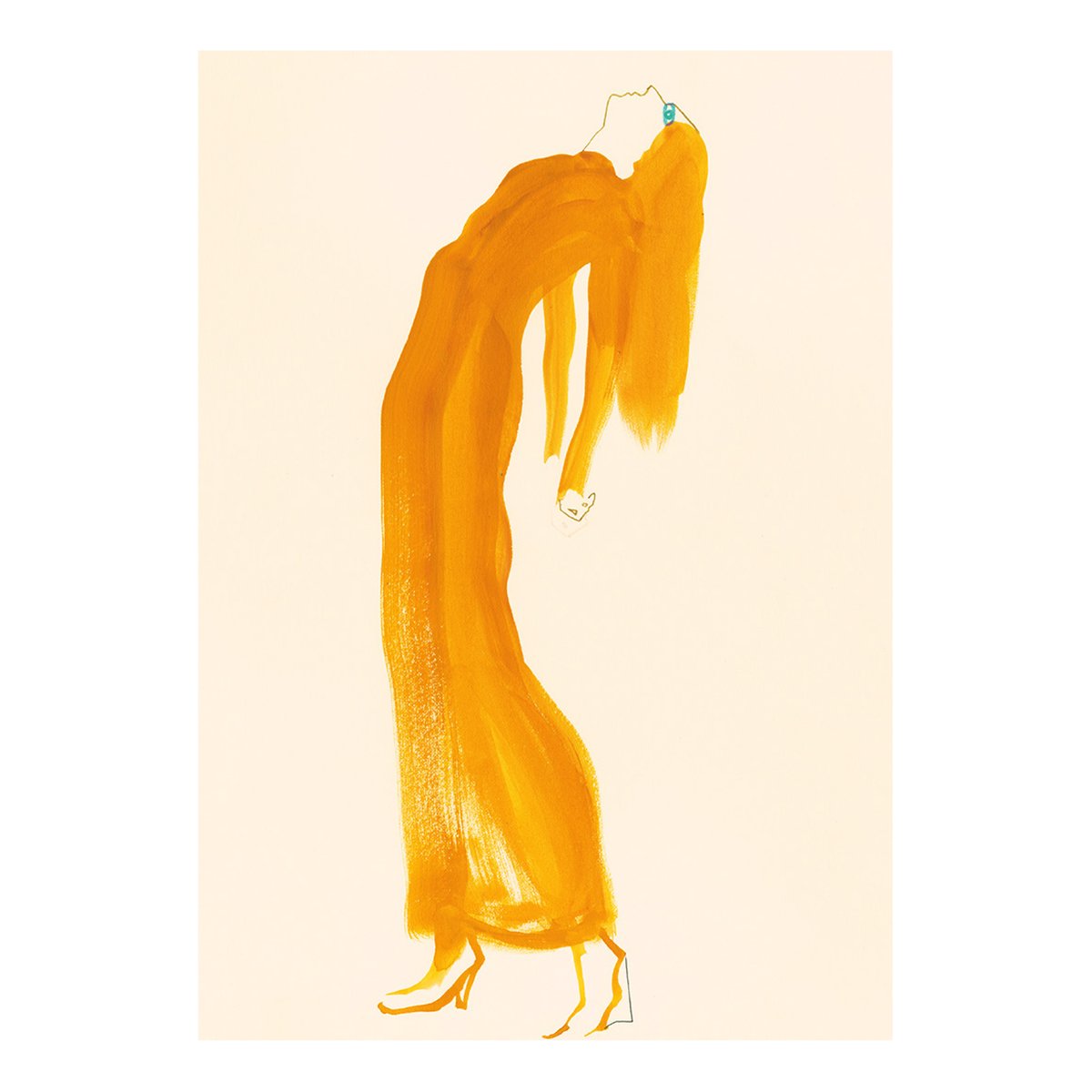 Paper Collective The Saffron Dress poster 30x40 cm | Scandinavian Design | Posters | Yellow