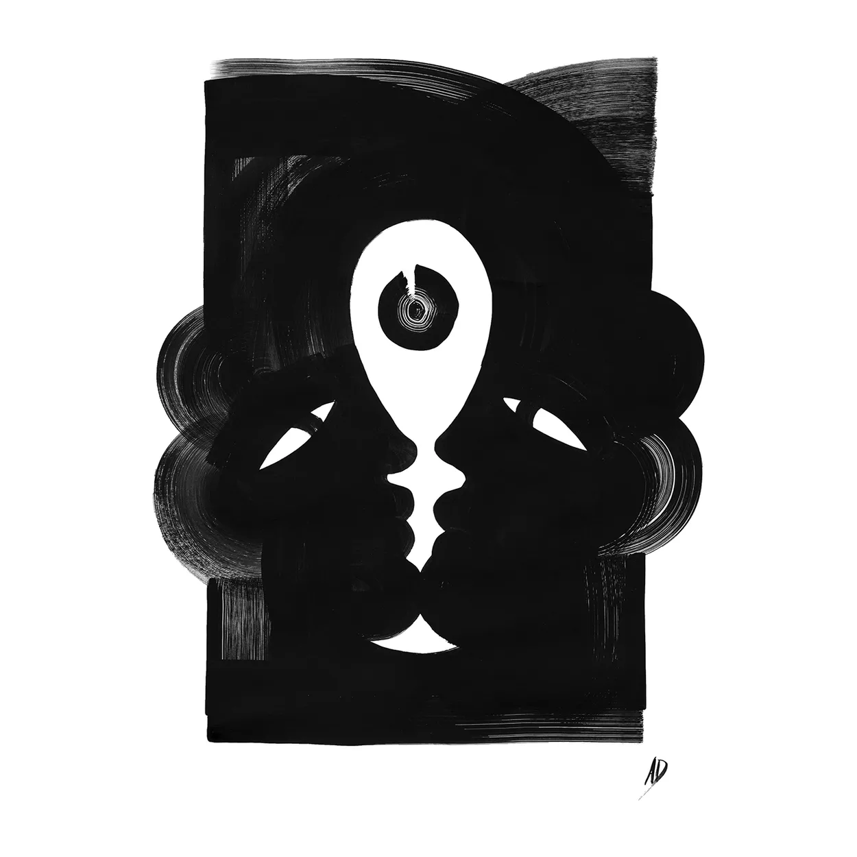 Paper Collective Totem 02 poster 50x70 cm | Scandinavian Design | Posters | Black