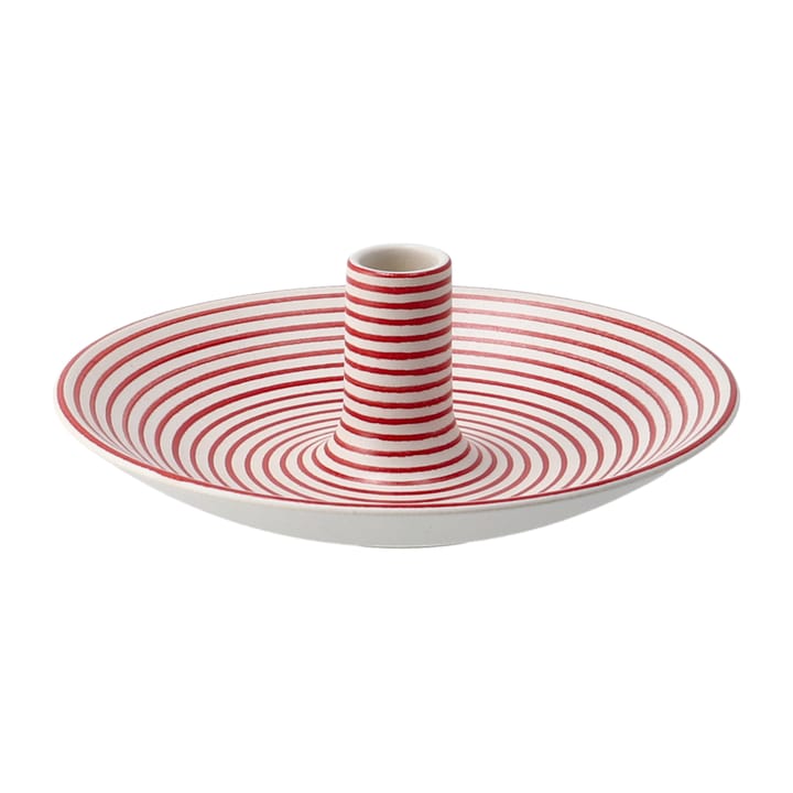 Linje candleholder small - red - Paradisverkstaden