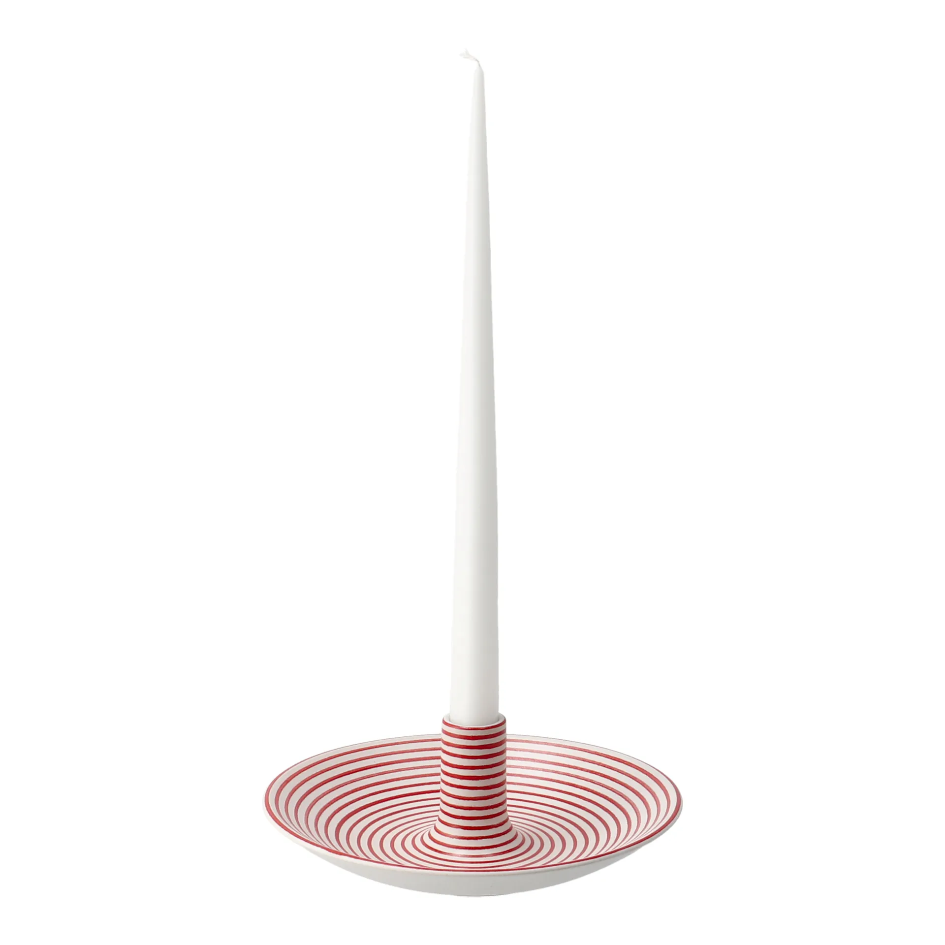 Linje candleholder small, red Paradisverkstaden