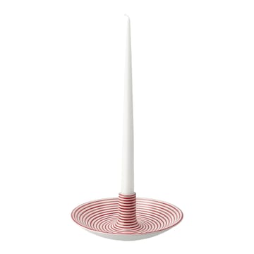 Linje candleholder small - red - Paradisverkstaden