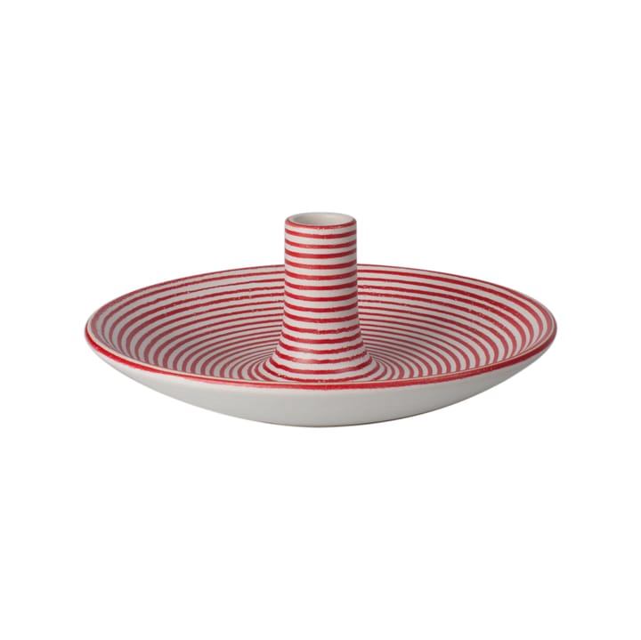 Linje candleholder small - red - Paradisverkstaden