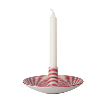 Linje candleholder small - red - Paradisverkstaden