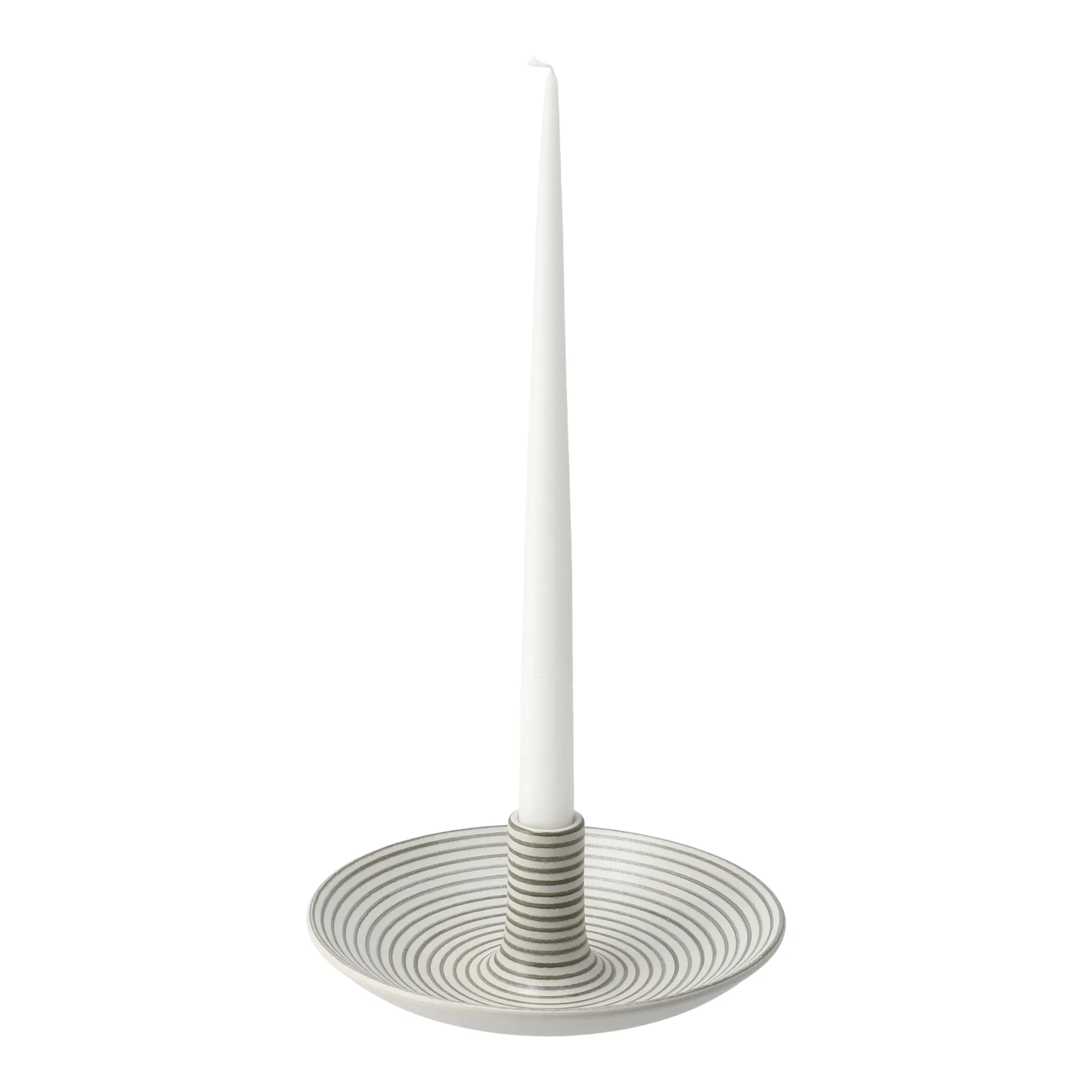 Linje candleholder small, White-hemp Paradisverkstaden