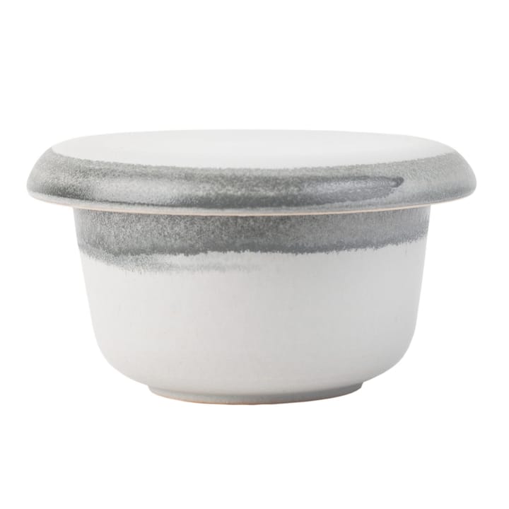 Morgon grey bowl with lid - lime stone - Paradisverkstaden