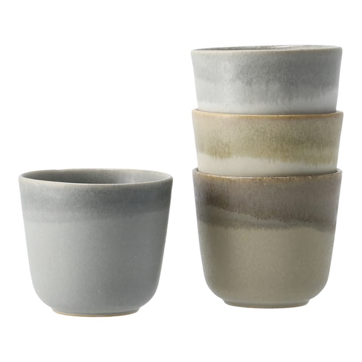 Morgon grey cup 4-pack - Mix nature - Paradisverkstaden