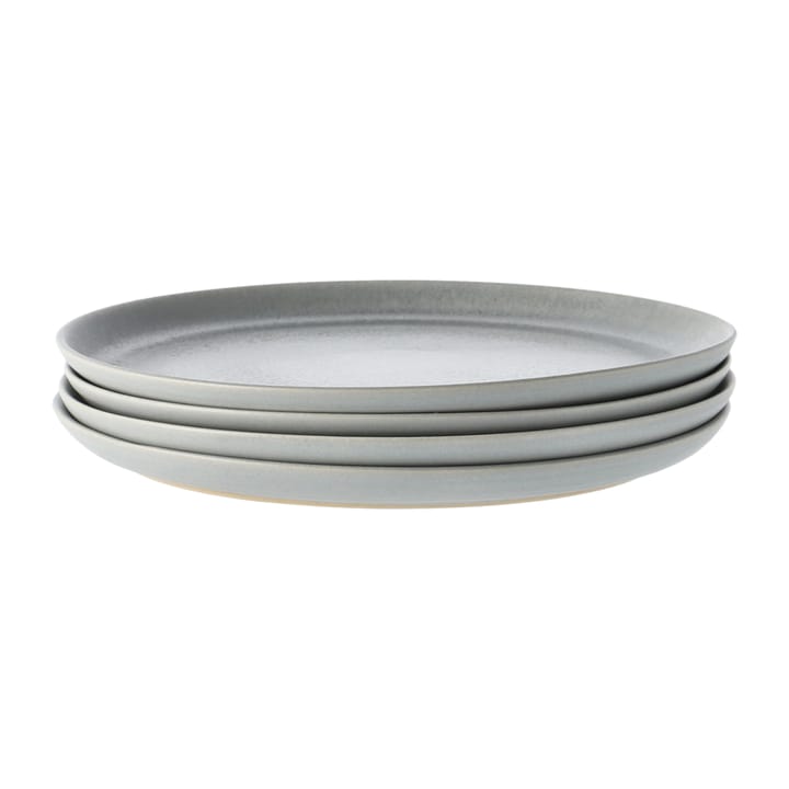 Morgon grey plate Ø24 cm 4-pack - grey - Paradisverkstaden