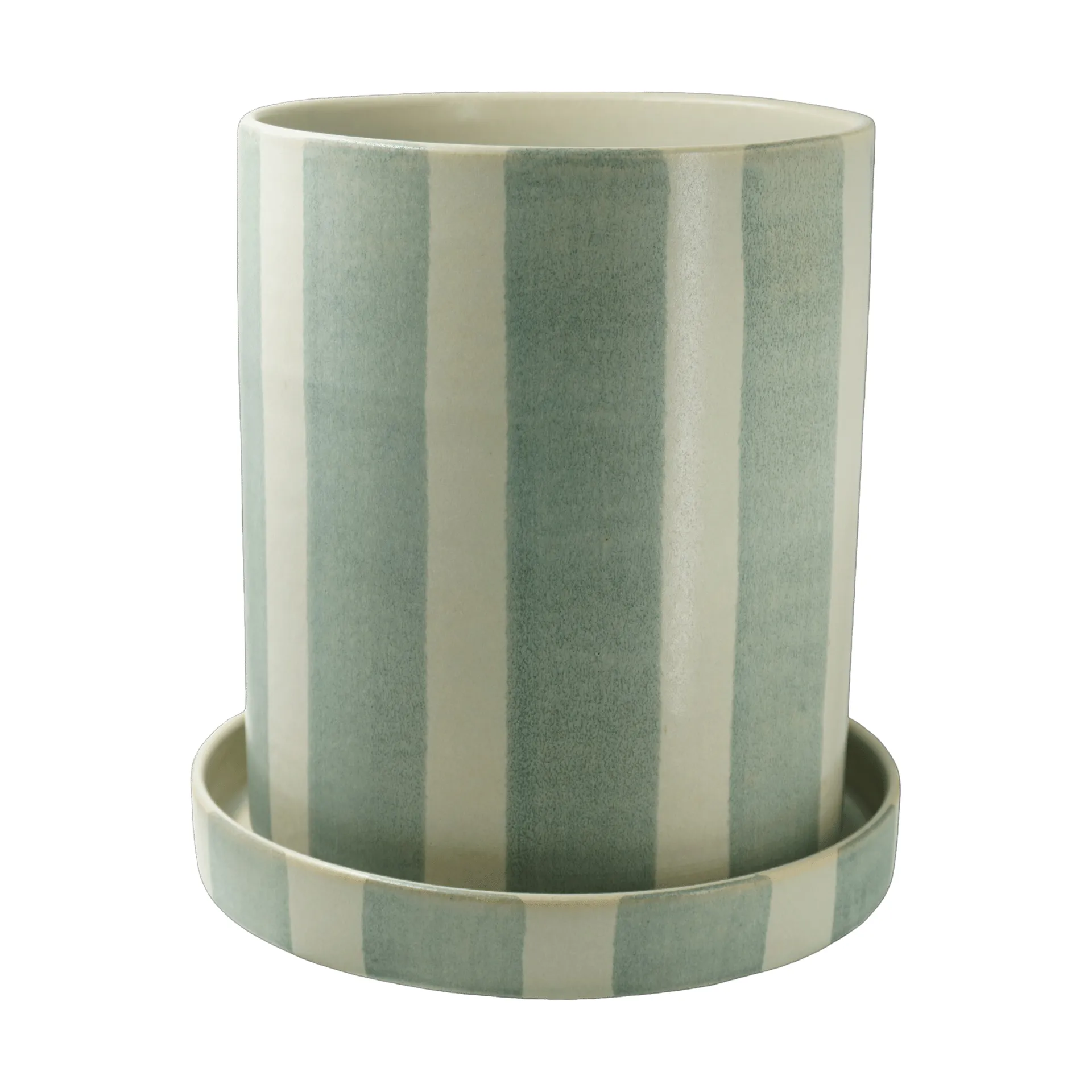 Rand flower pot large Ø24.5 cm, Lava-green Paradisverkstaden