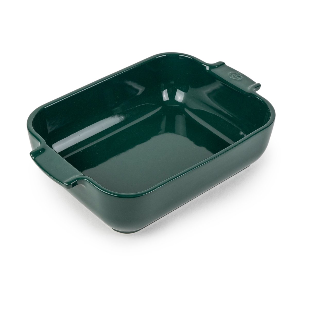 Peugeot Appolia ceramic dish 13x22 cm Forest green