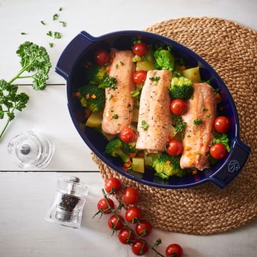 Appolia ceramic tray oval 40 cm - blue - Peugeot