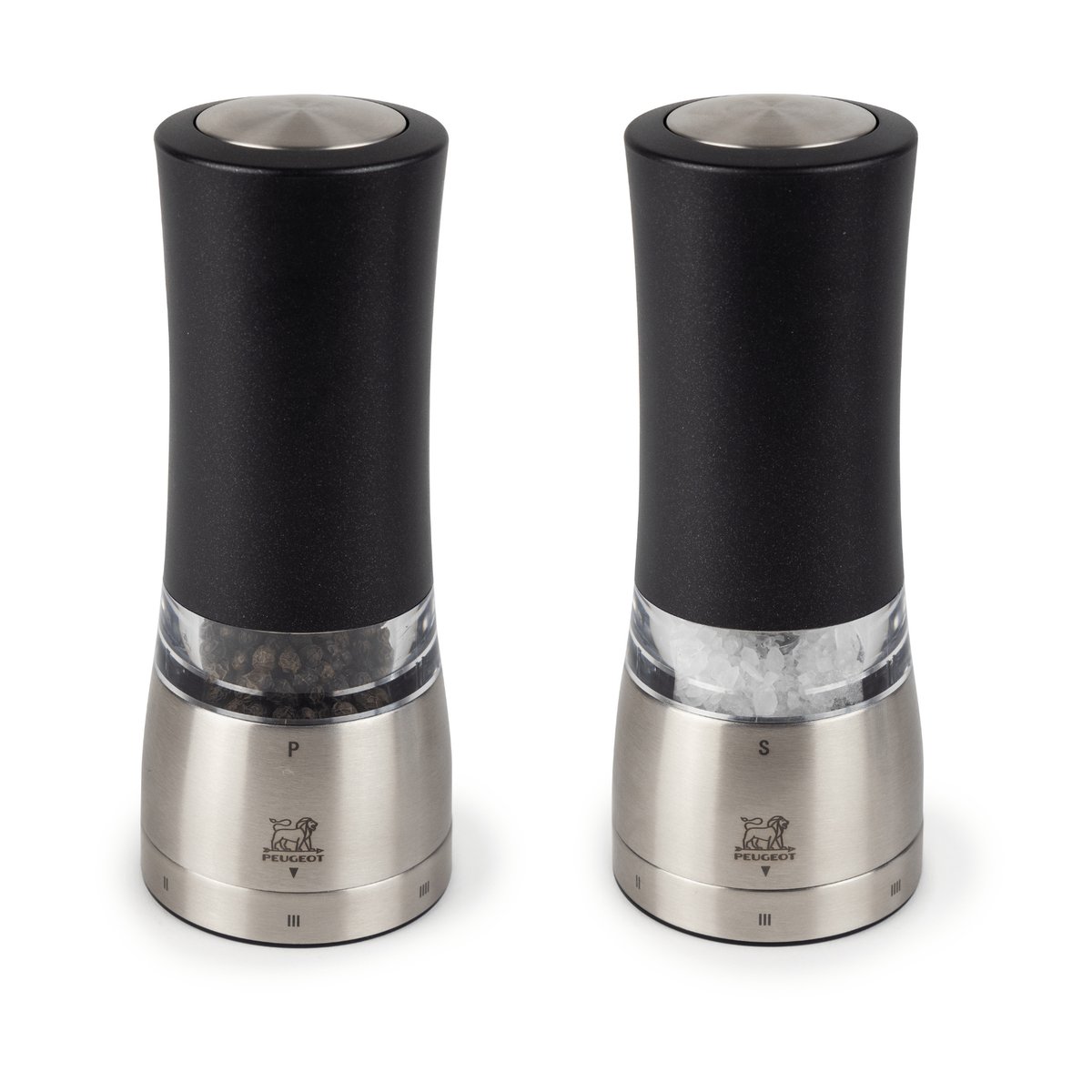 Peugeot Daman Z DUO Electric salt and pepper mill 2 pieces Black