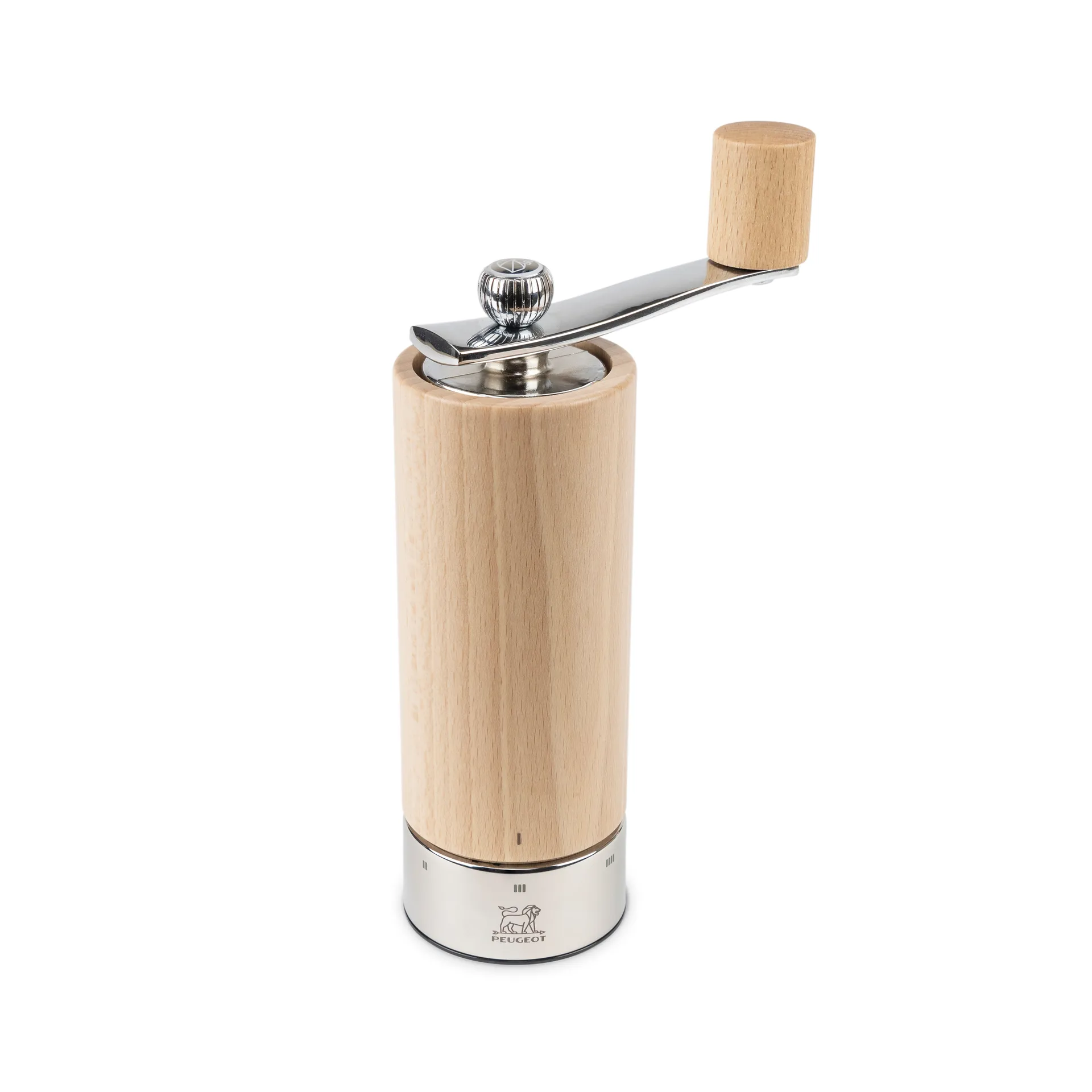 Isen u'select salt mill with crank, nature Peugeot