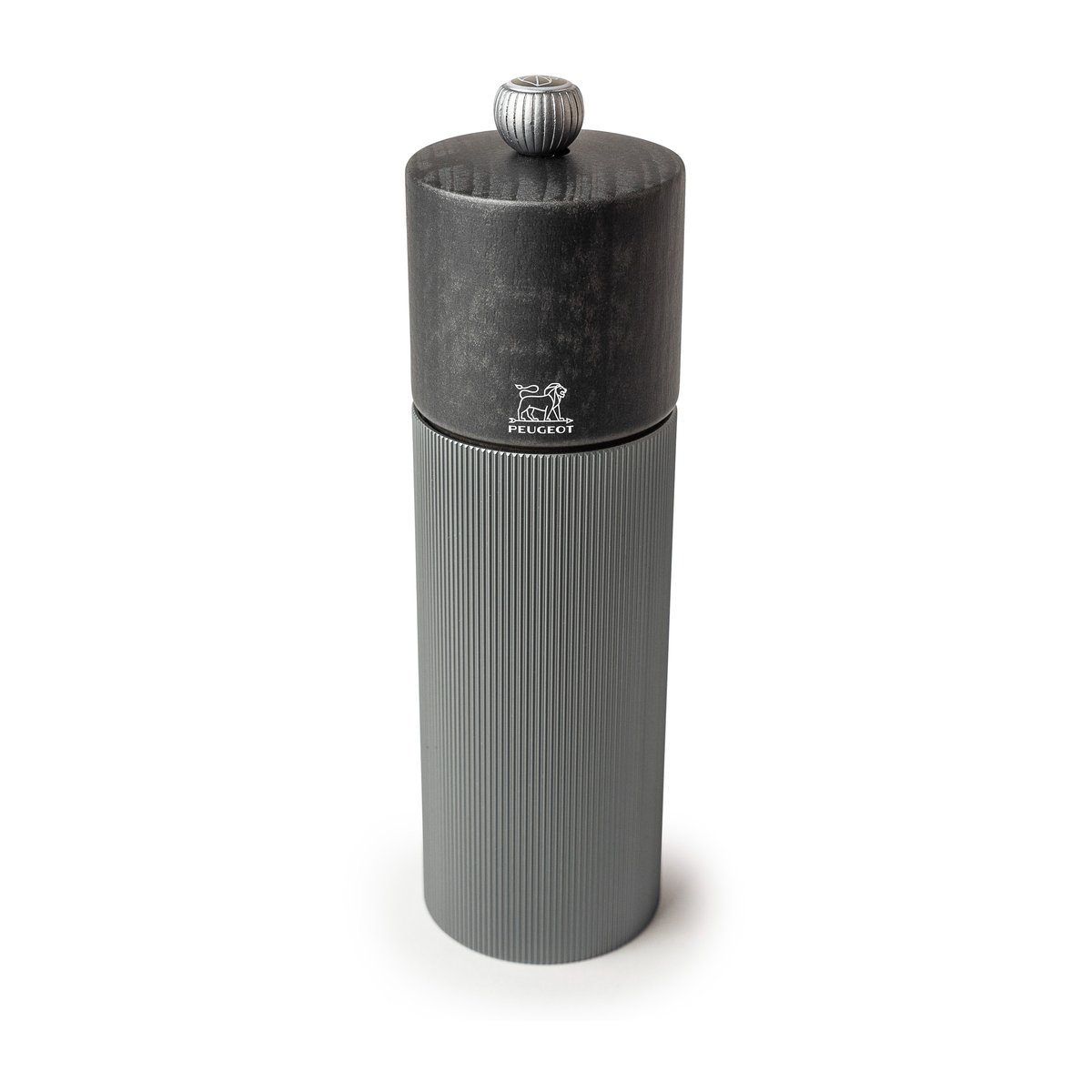 Peugeot Line Dark salt mill 18 cm Wood-aluminum | Scandinavian Design | Salt & pepper grinders | Grey