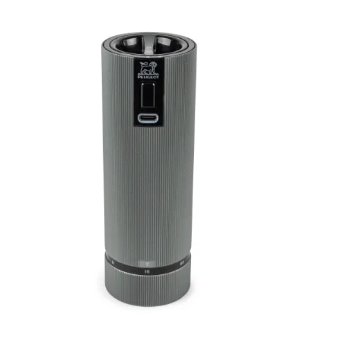 Peugeot Line Electric Pepper Mill 15 cm Carbon | Scandinavian Design | Salt & pepper grinders | Grey
