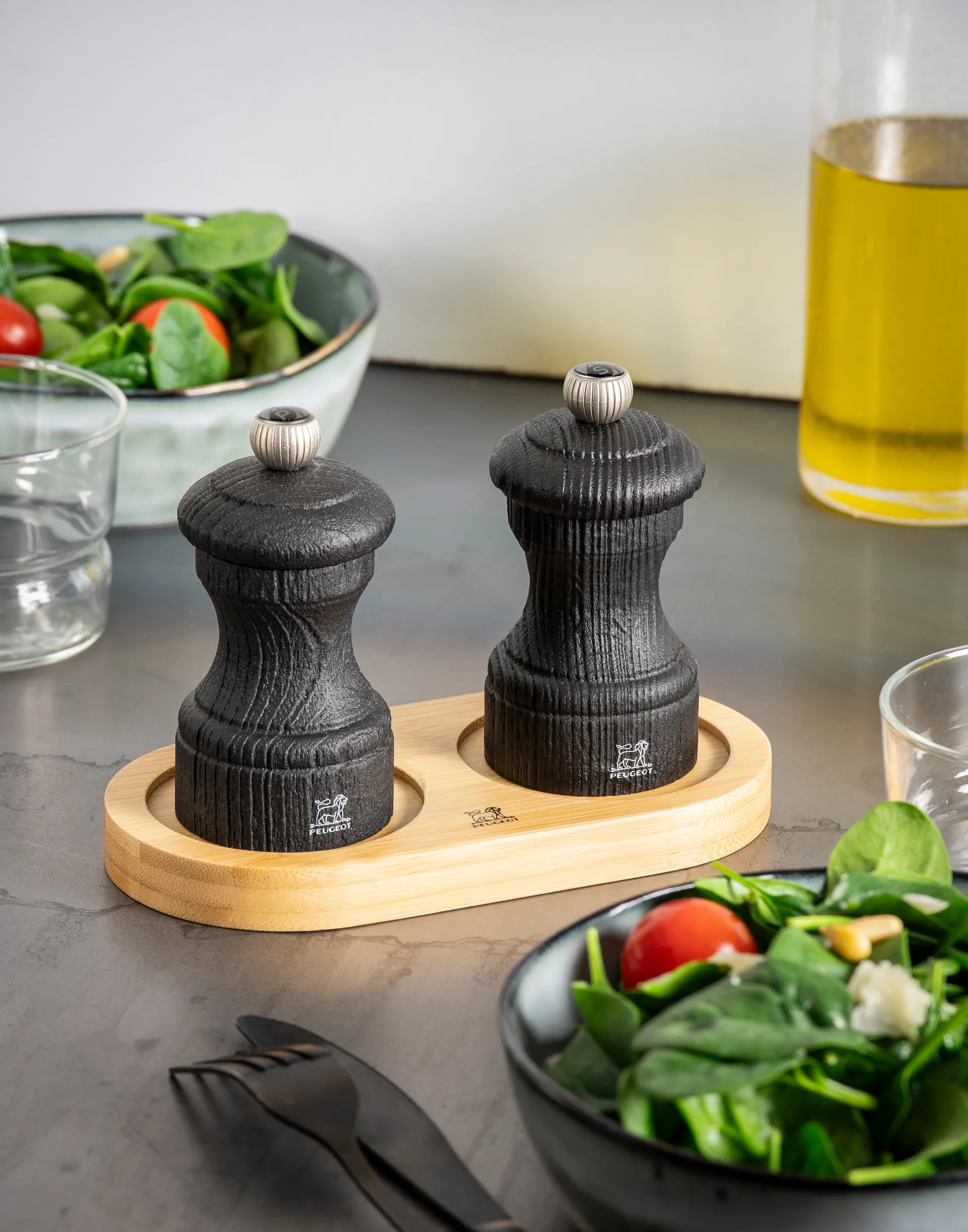 Linea spice mill stand without handle, Natural Peugeot