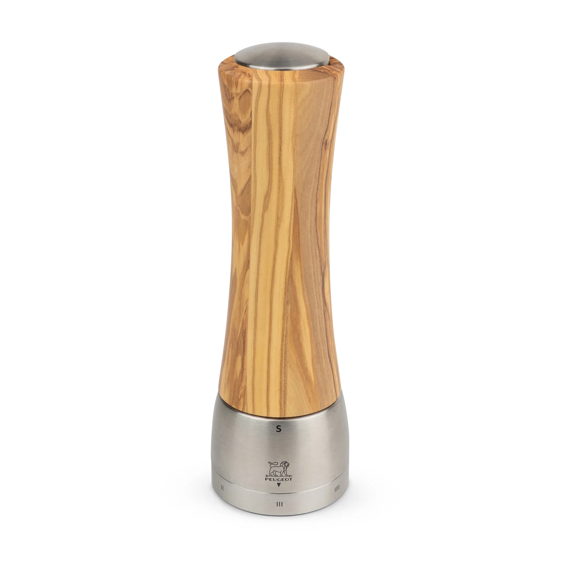 Madras salt mill 21 cm, olive wood-stainless steel Peugeot