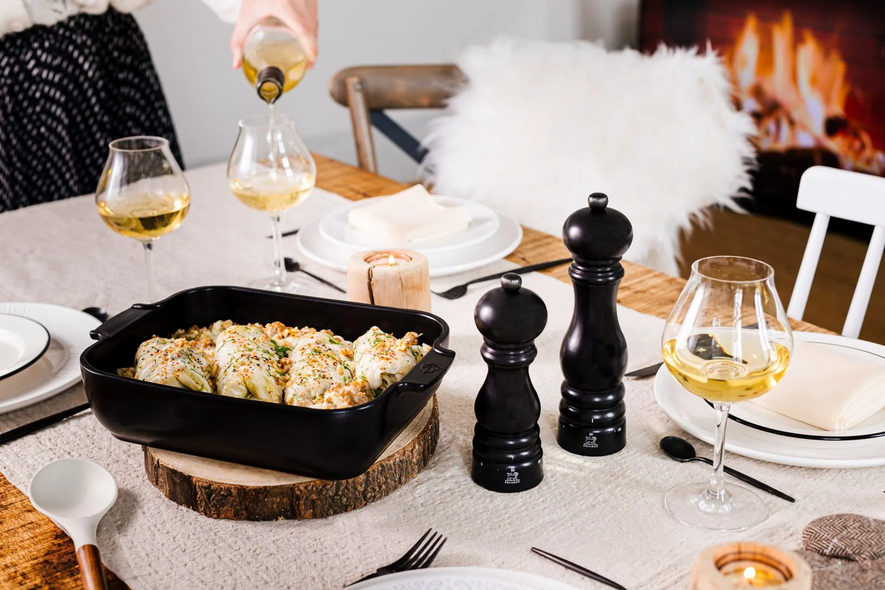 Paris u'Select salt mill 22 cm, Satin black Peugeot