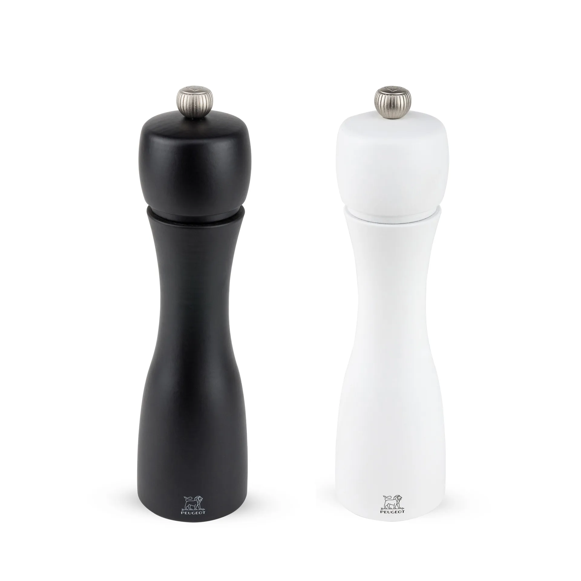Tahiti salt and pepper mill, black and white Peugeot
