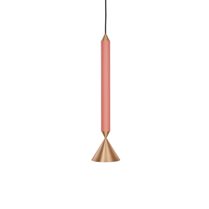 Apollo 39 pendant lamp - Coral pink, brass - Pholc