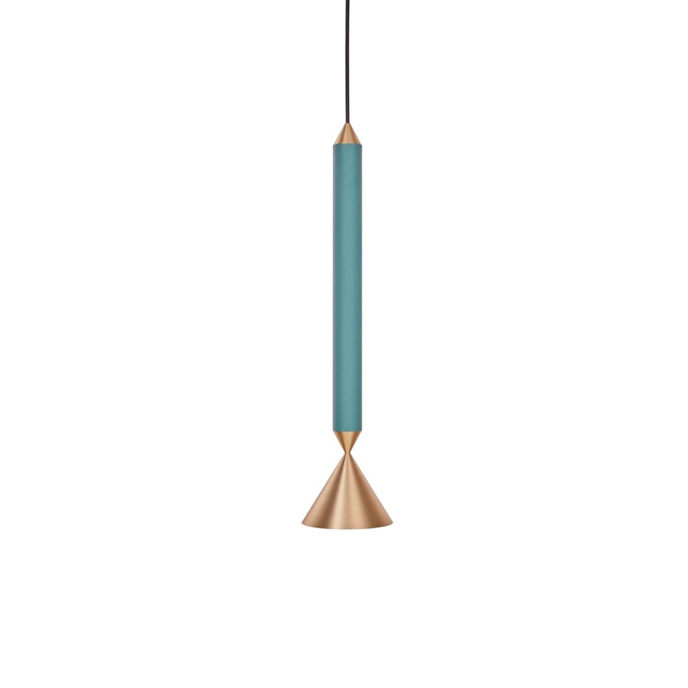 Pholc Apollo 39 pendant lamp Deep sea, brass | Scandinavian Design | Pendant lamps | Blue