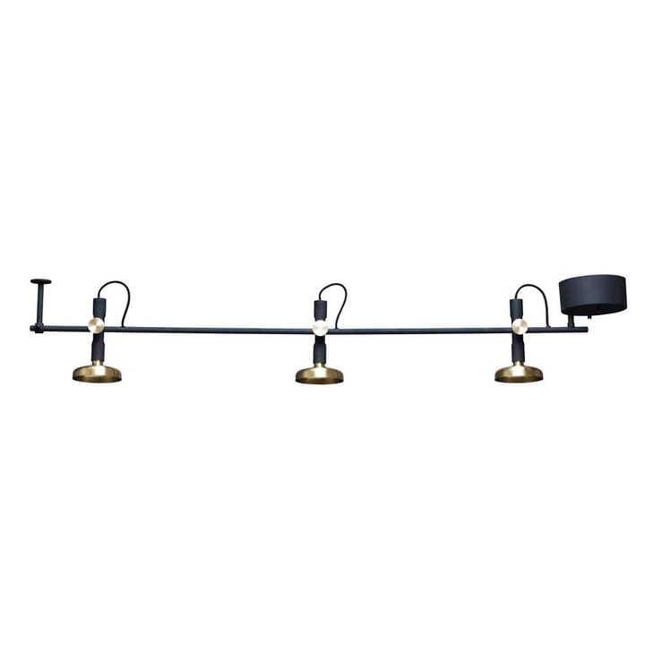 Blend 100 lamp rail, black-brass Pholc