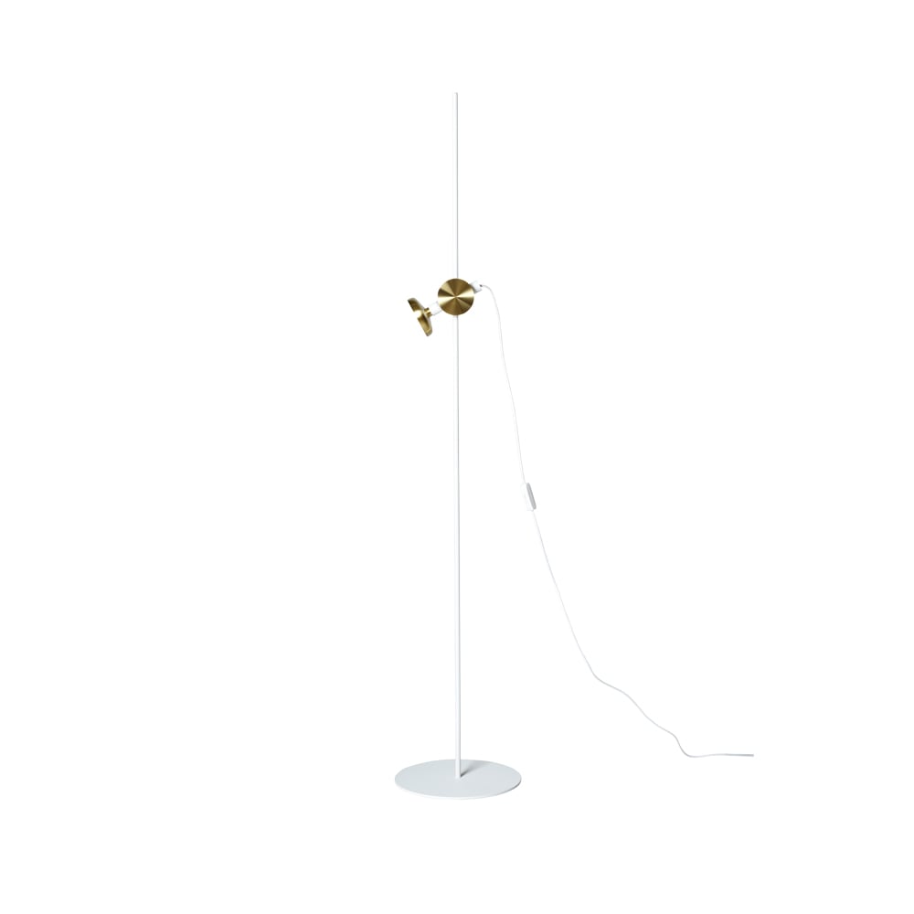 Pholc Blend 150 floor lamp White/brass, led | Scandinavian Design | Floor lamps | White
