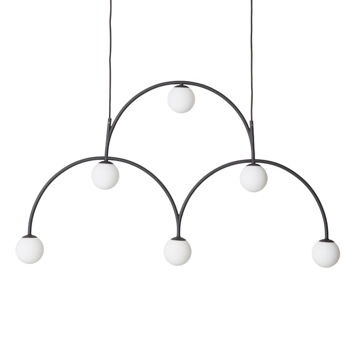Bounce 116 ceiling lamp - Black-opal glass - Pholc