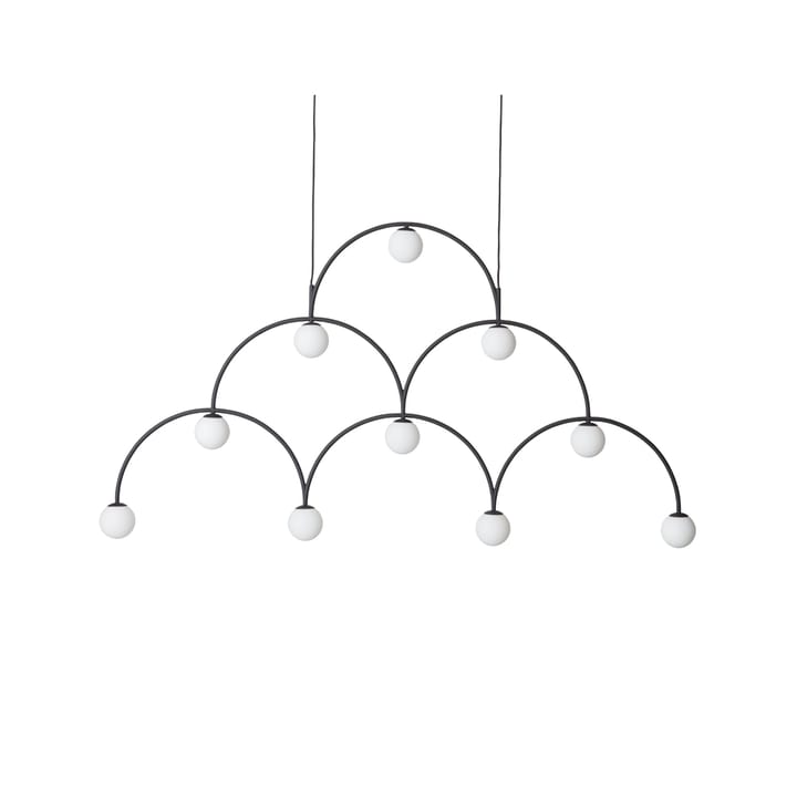 Bounce 169 pendant lamp - Black, opal glass - Pholc