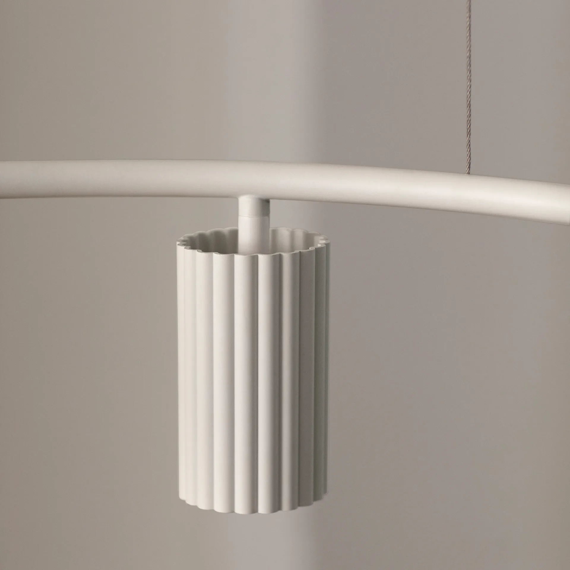 Donna Circle 100 ceiling lamp, Linen Pholc