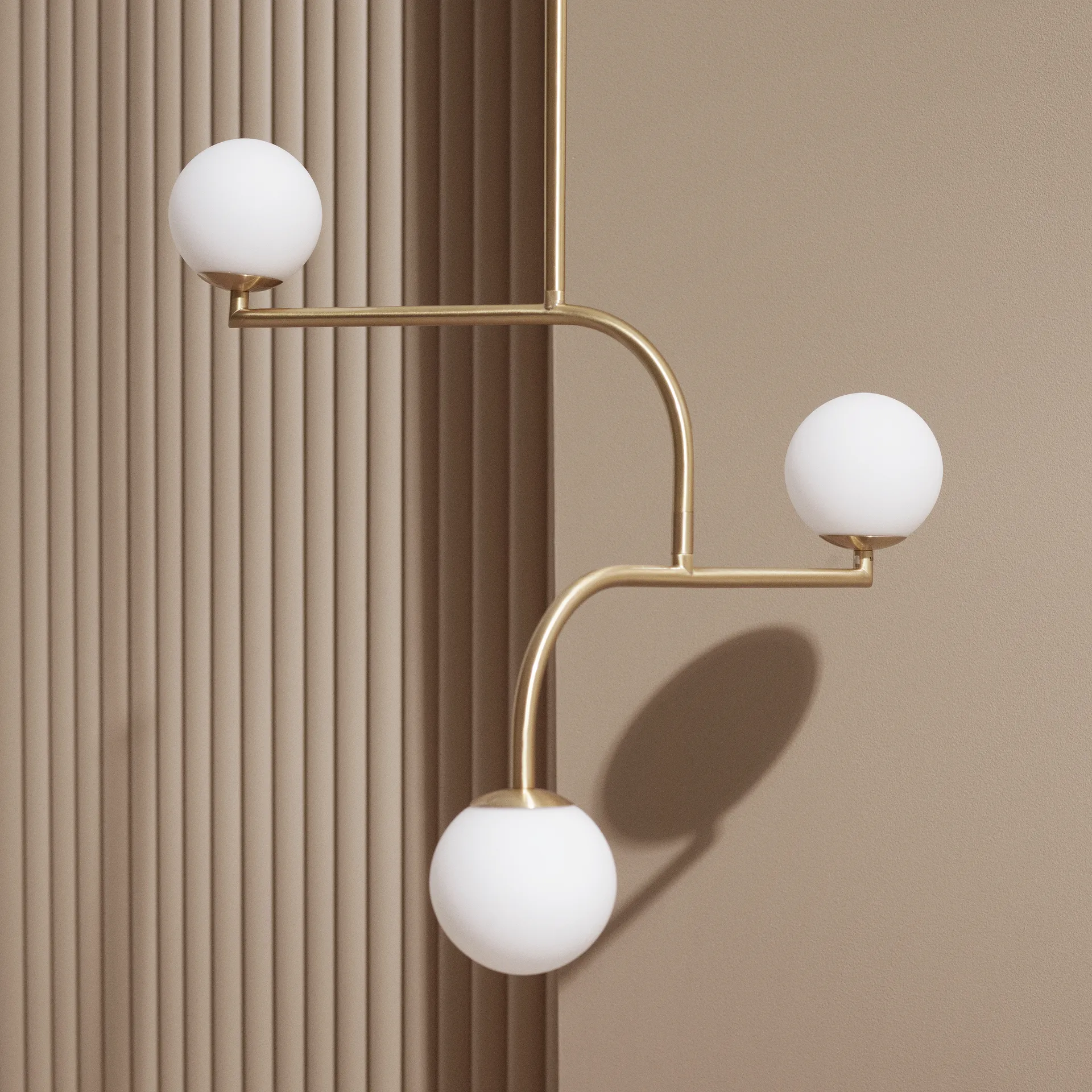 Mobil ceiling lamp 70, brass Pholc