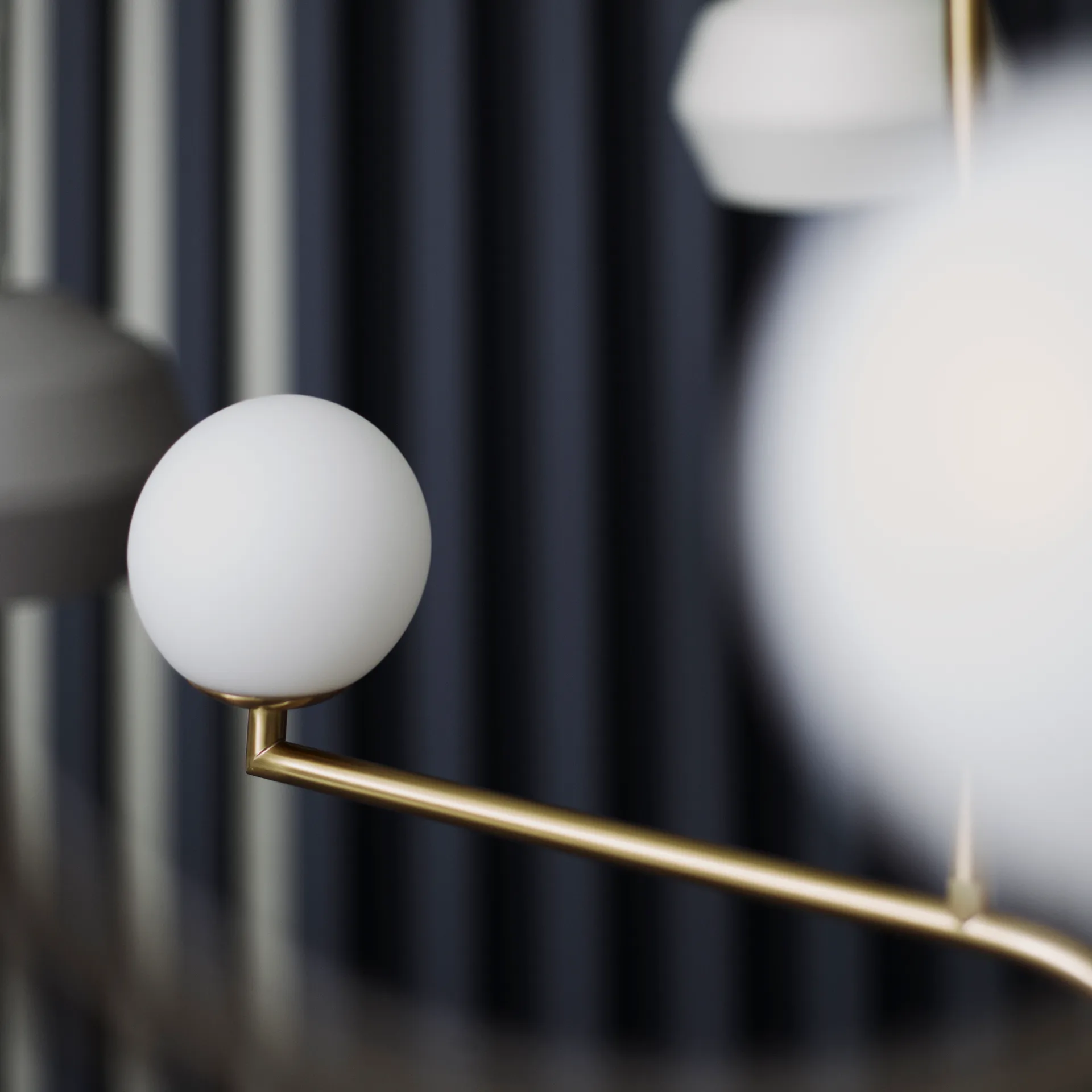 Mobil ceiling lamp 70, brass Pholc